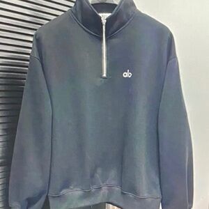ALO Yoga Black Zip-Up Sweater